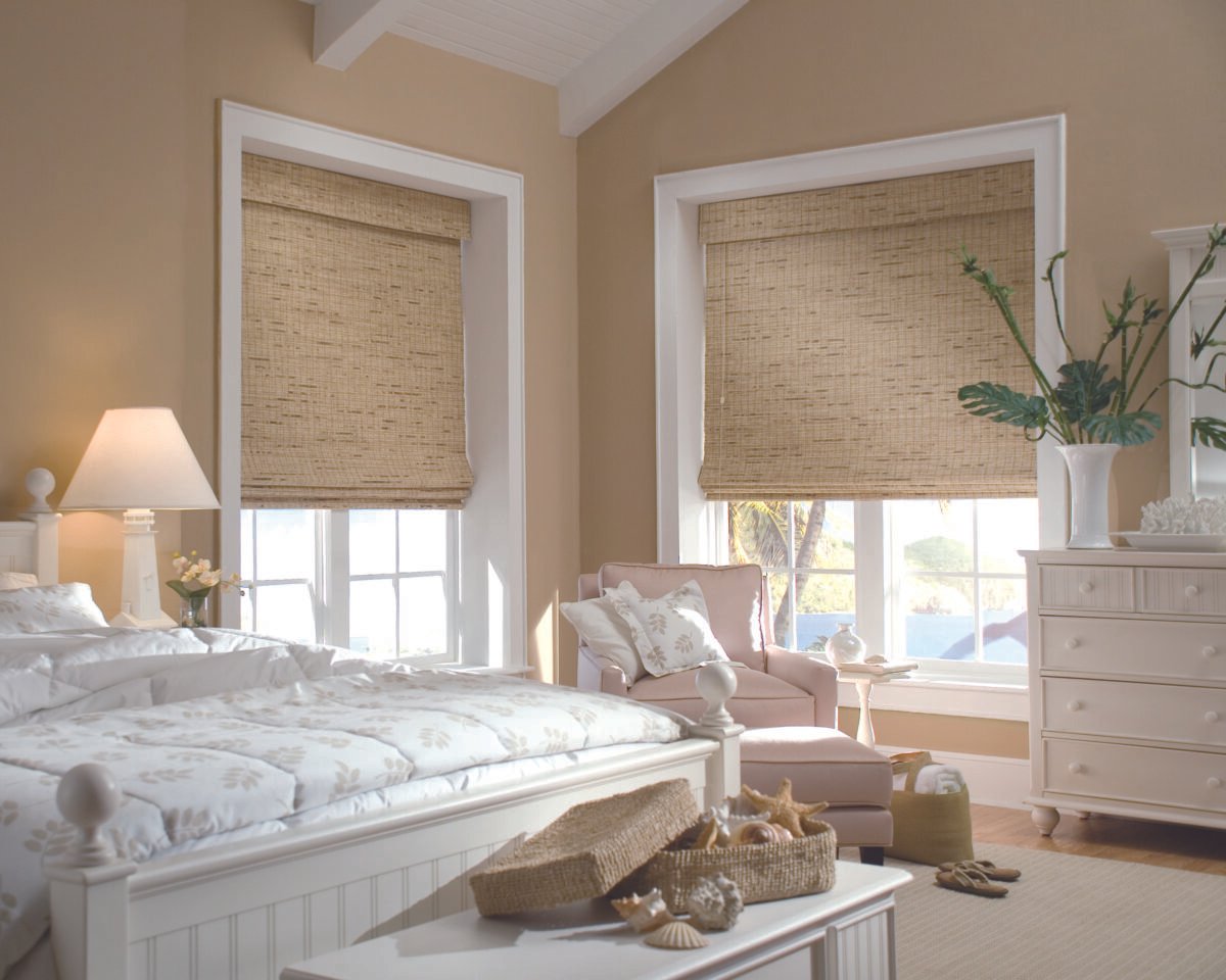 Brown Windows Roman Shades